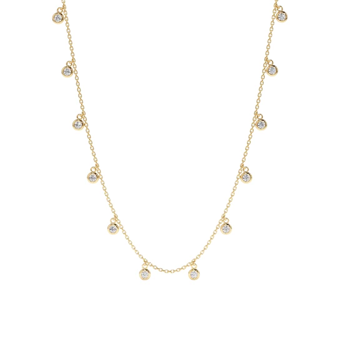 Diamond Bezel Drop Necklace