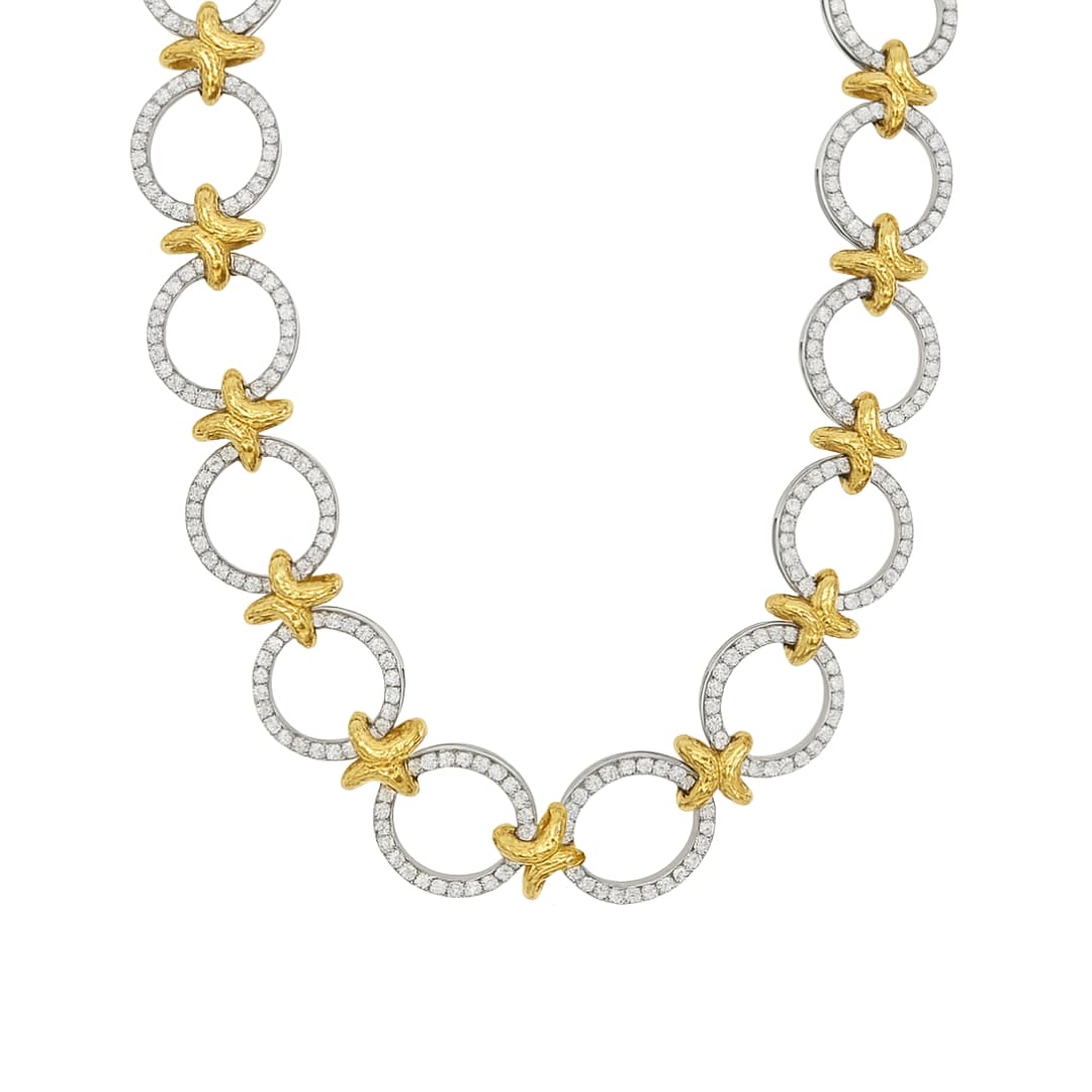 Diamond Link Statement Necklace