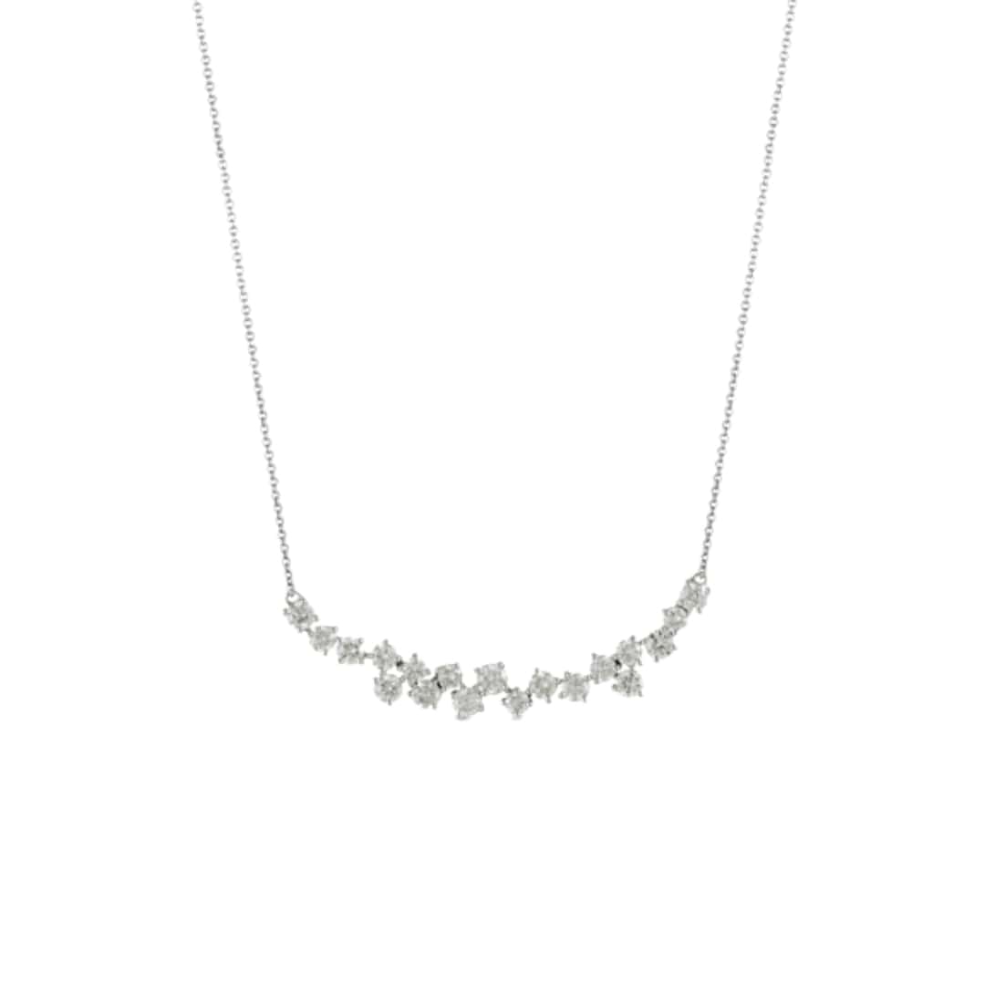 Scattered Diamond Line Necklace
