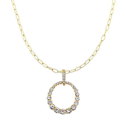 Graduated Diamond Pendant Necklace