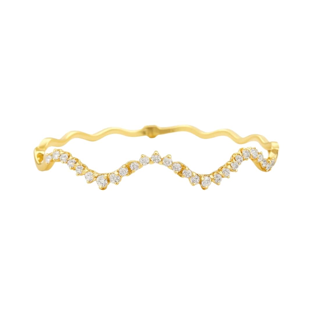 Wavy Diamond Tennis Bracelet