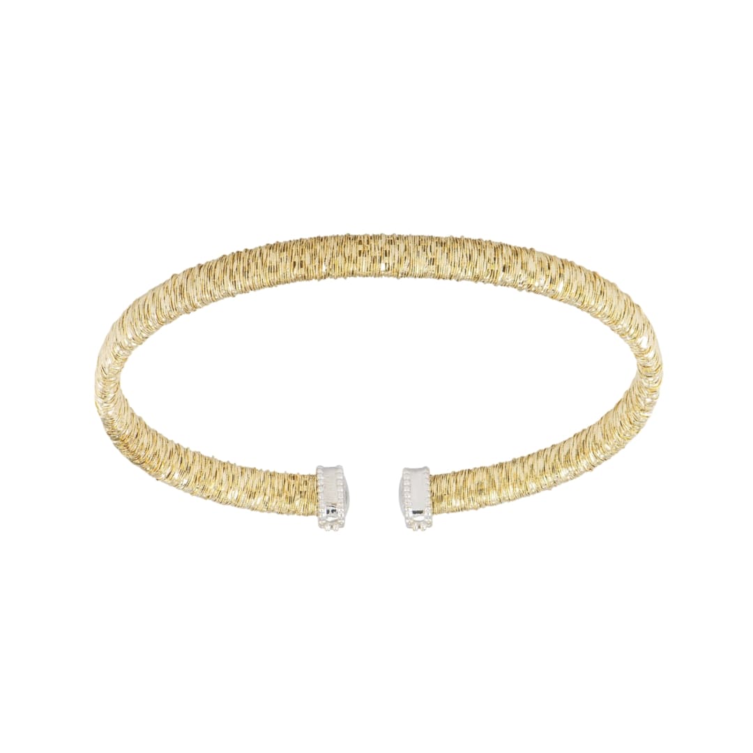 Open Diamond Wire Bangle