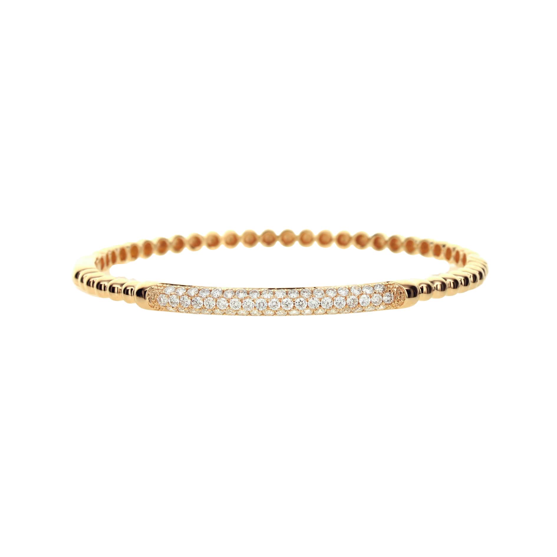 Beaded Pave Diamond Bangle