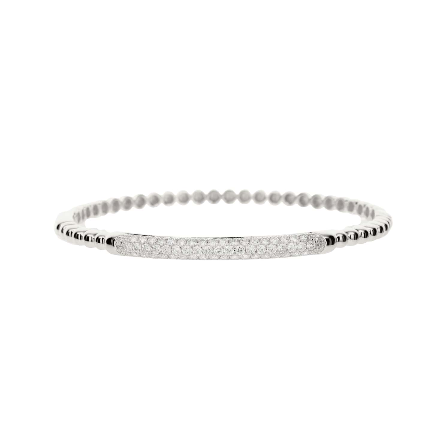 Beaded Pave Diamond Bangle