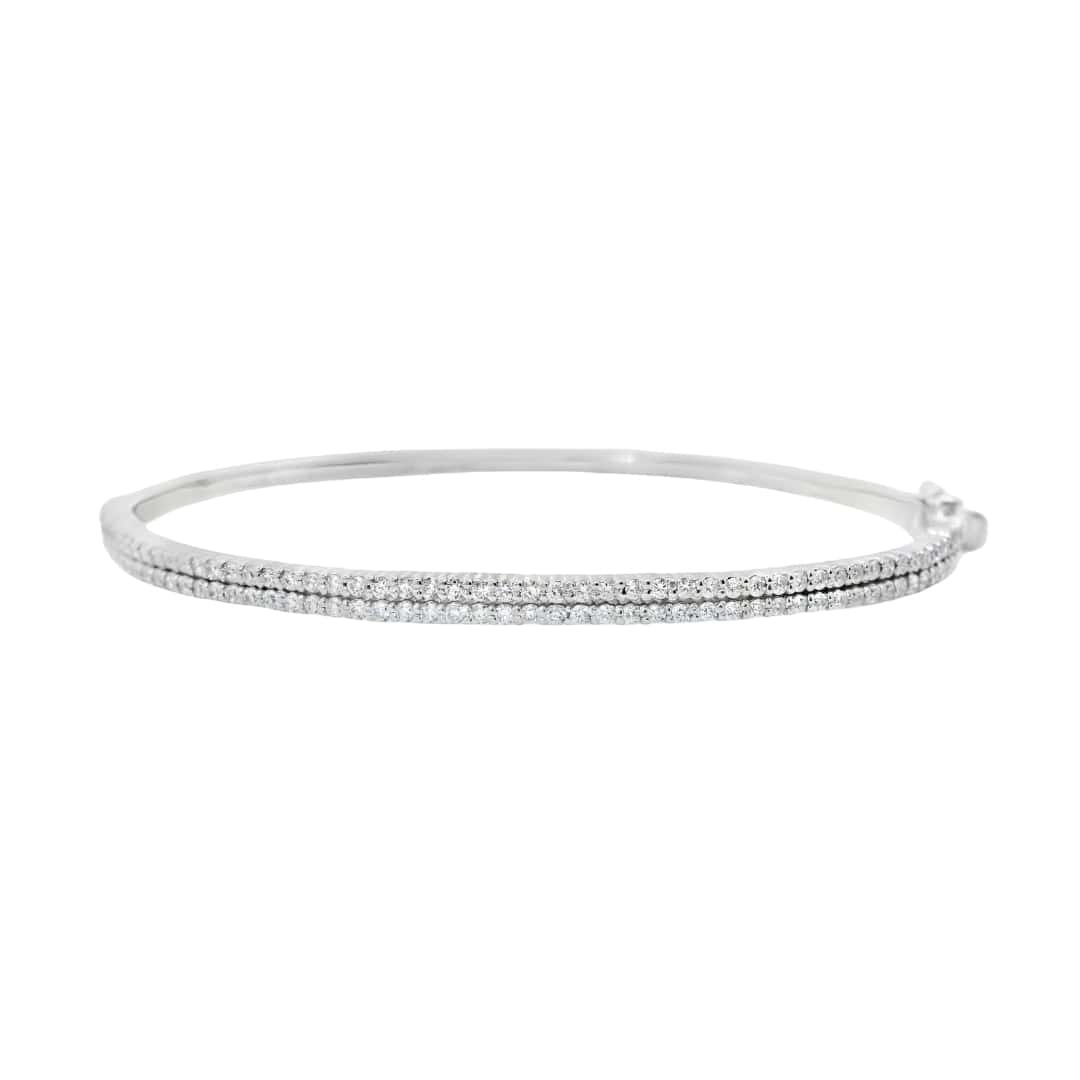 Double Row Diamond Bangle