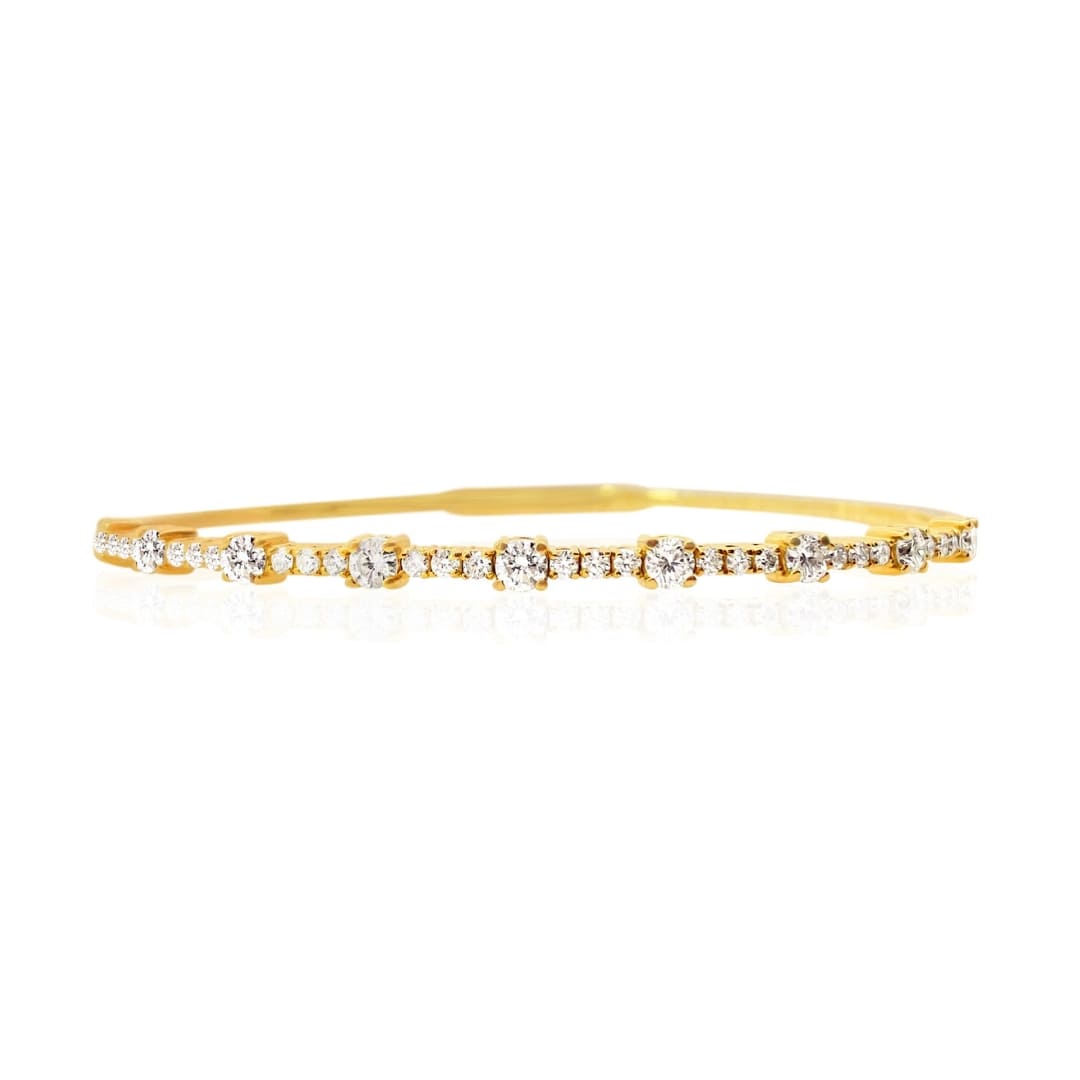 Diamond Stepping Stone Flex Bangle