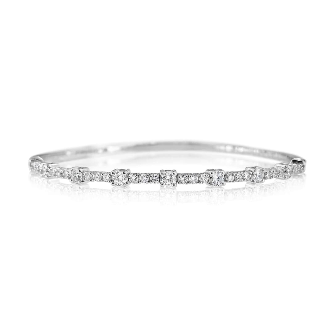 Diamond Stepping Stone Flex Bangle