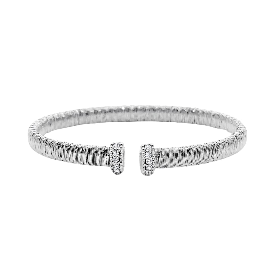 Open Diamond Wire Bangle