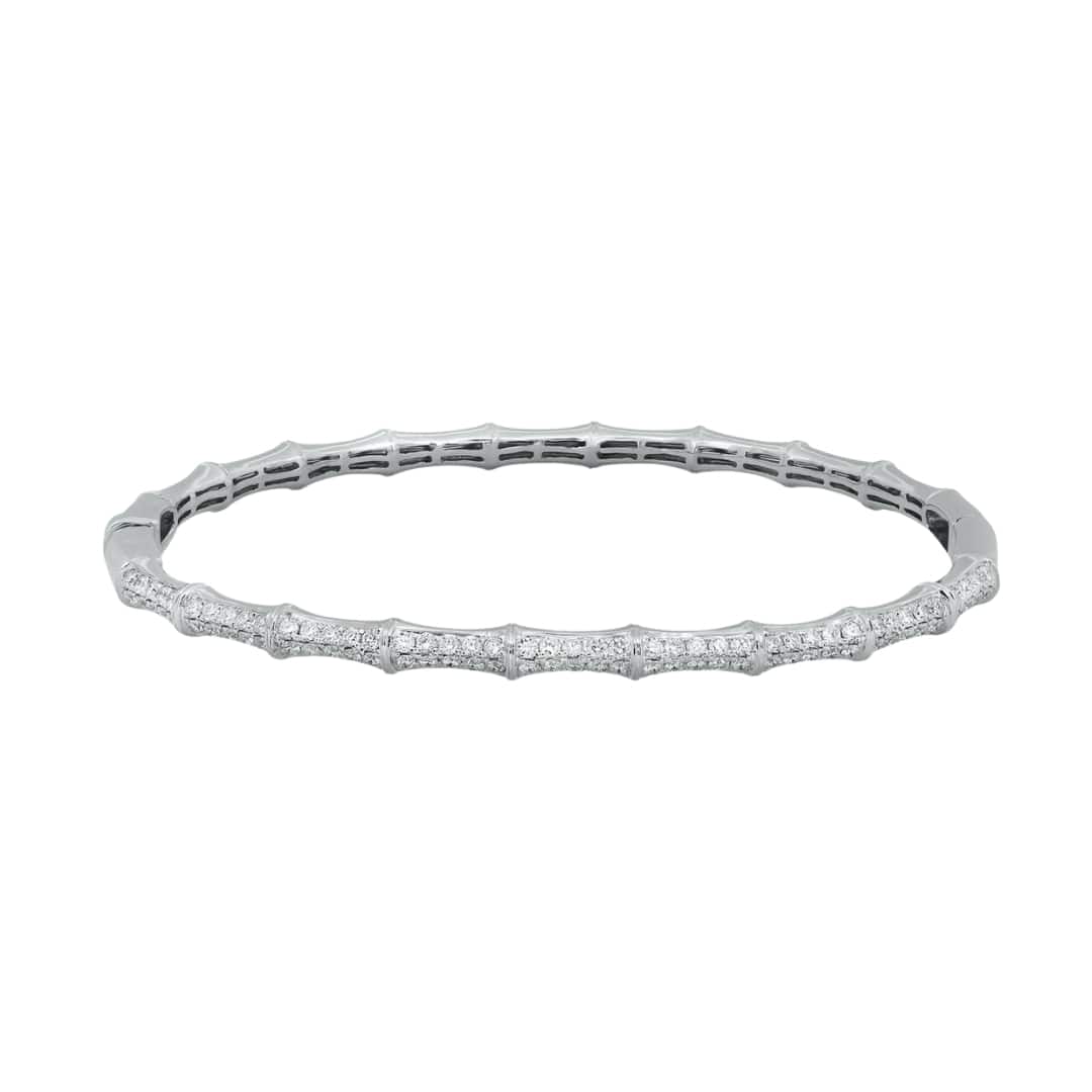 Pave Diamond Bamboo Bangle