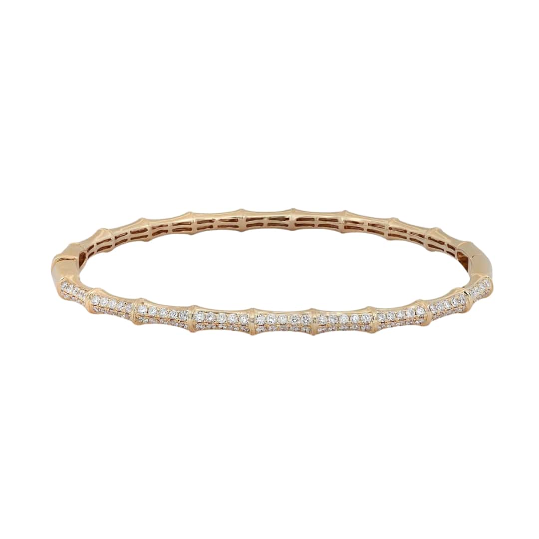 Pave Diamond Bamboo Bangle