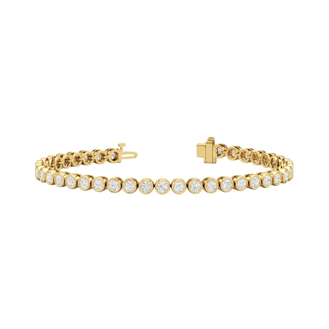 Bezel Set Diamond Tennis Bracelet