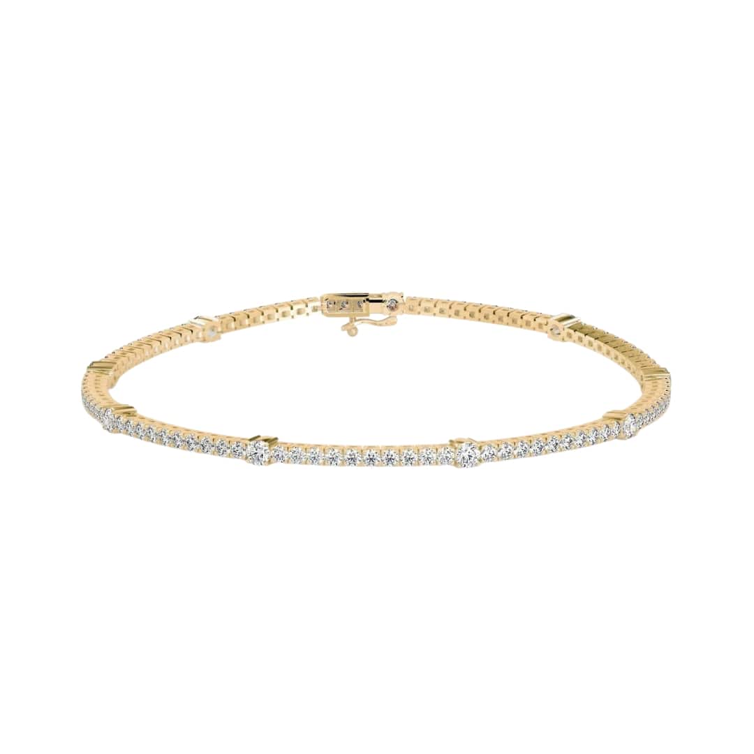 Diamond Station Tennis Bracelet