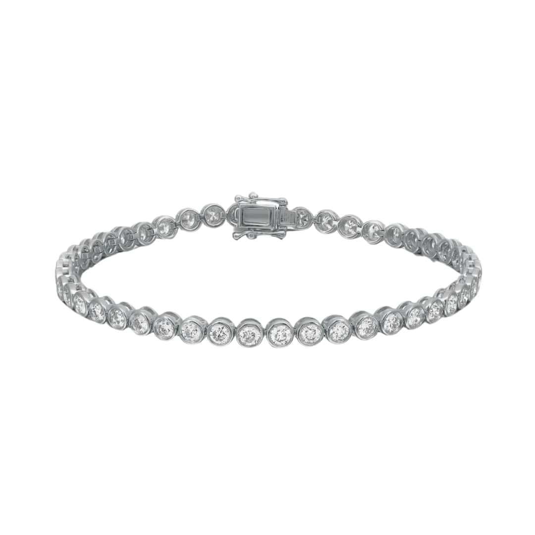 4ctw Bezel Diamond Tennis Bracelet