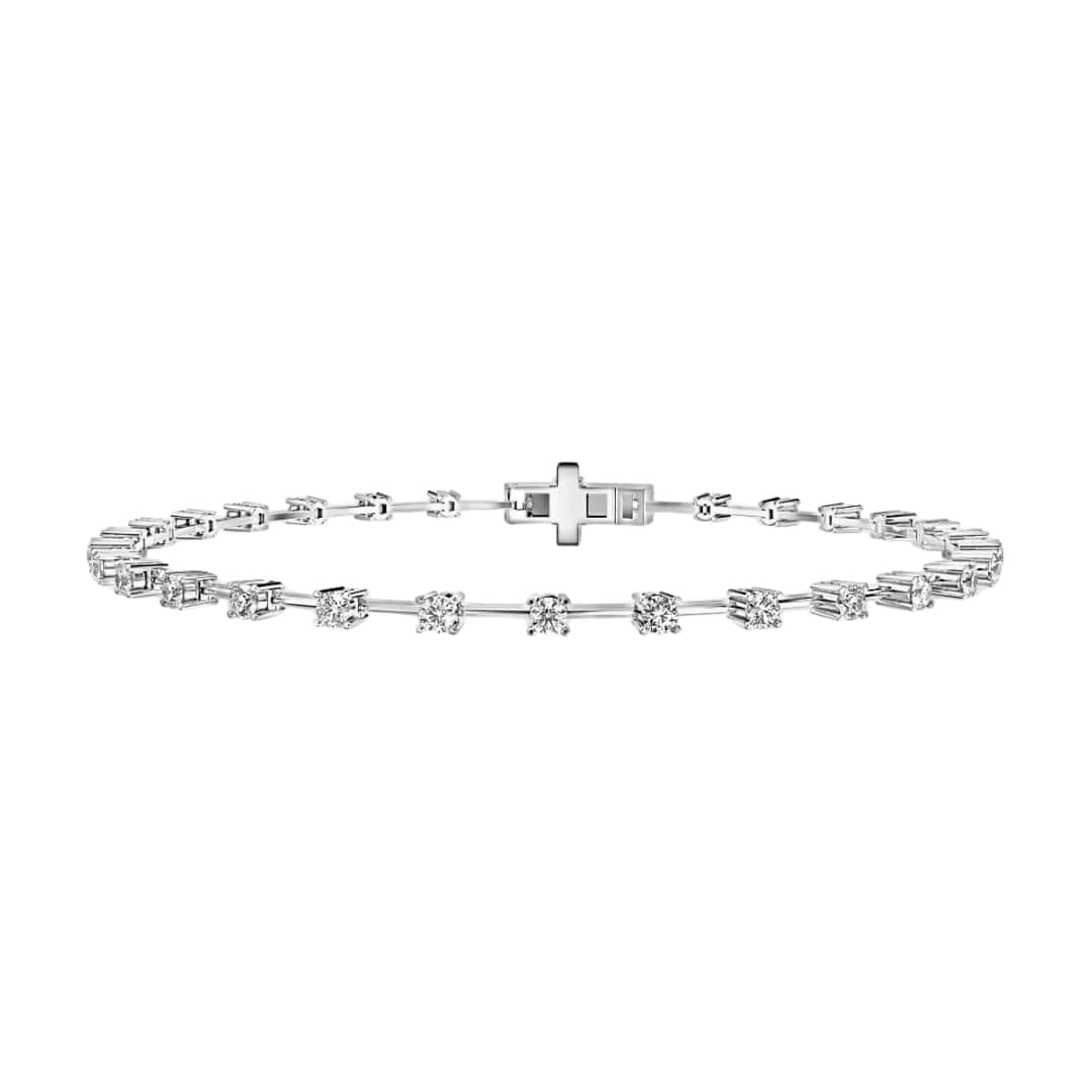 Diamond Station Tennis Bracelet