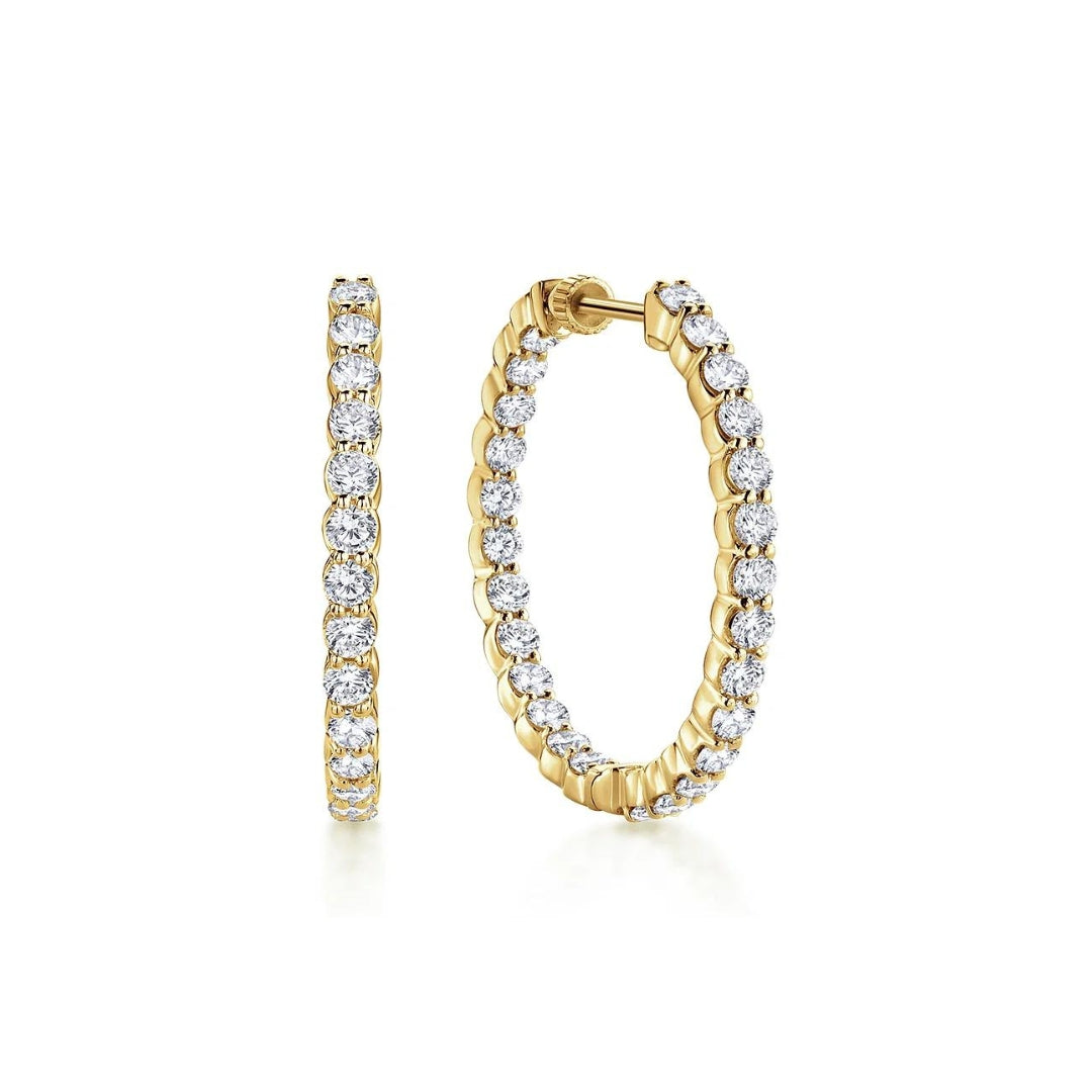 Inside Out Diamond Hoop Earrings