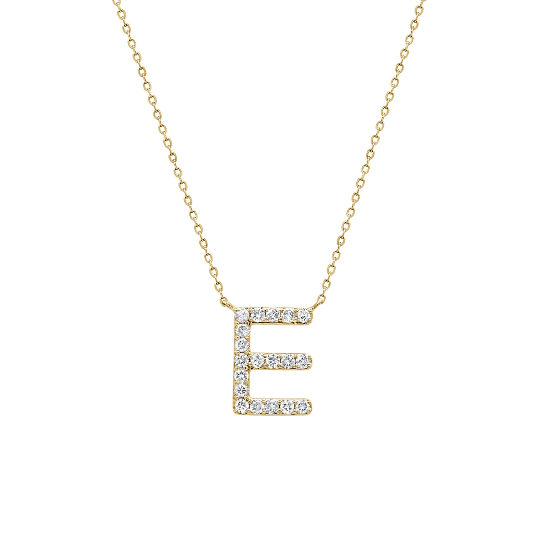 Pave Diamond Initial Necklace