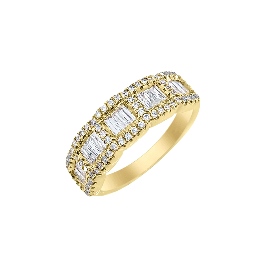 Baguette and Round Diamond Ring