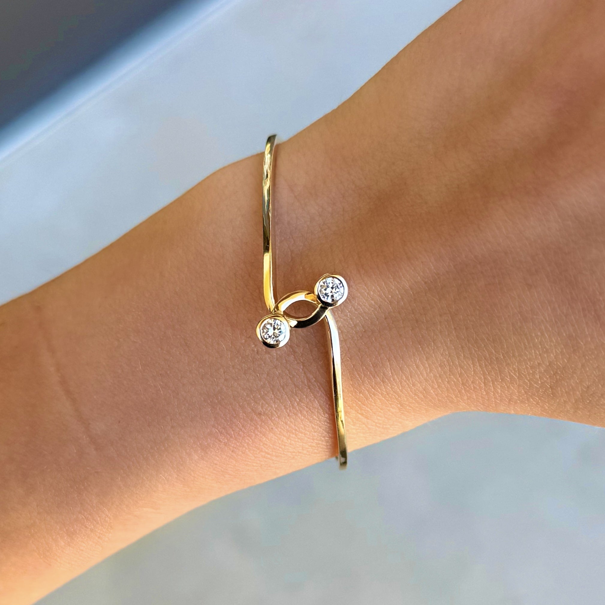 Two Stone Diamond Bangle