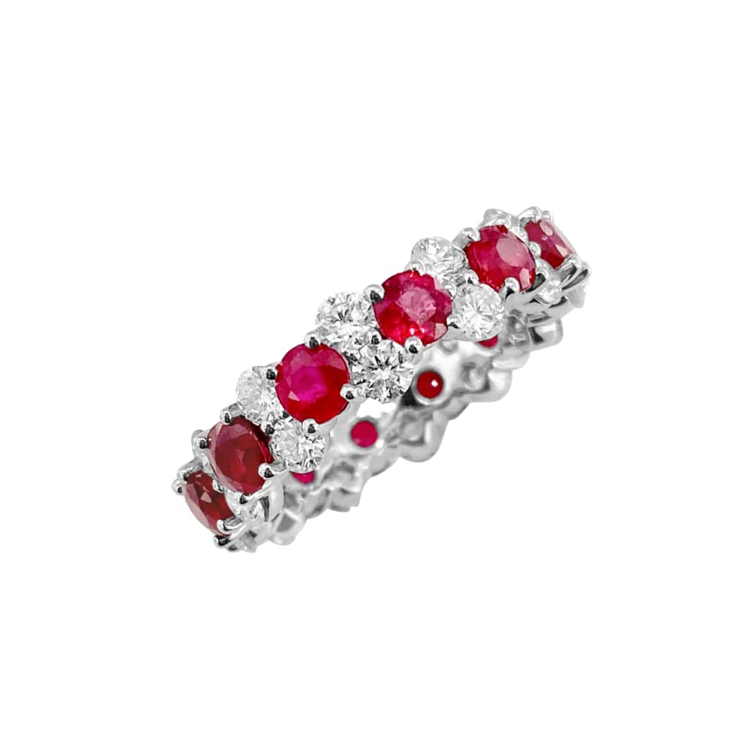 Ruby and Diamond Eternity Band