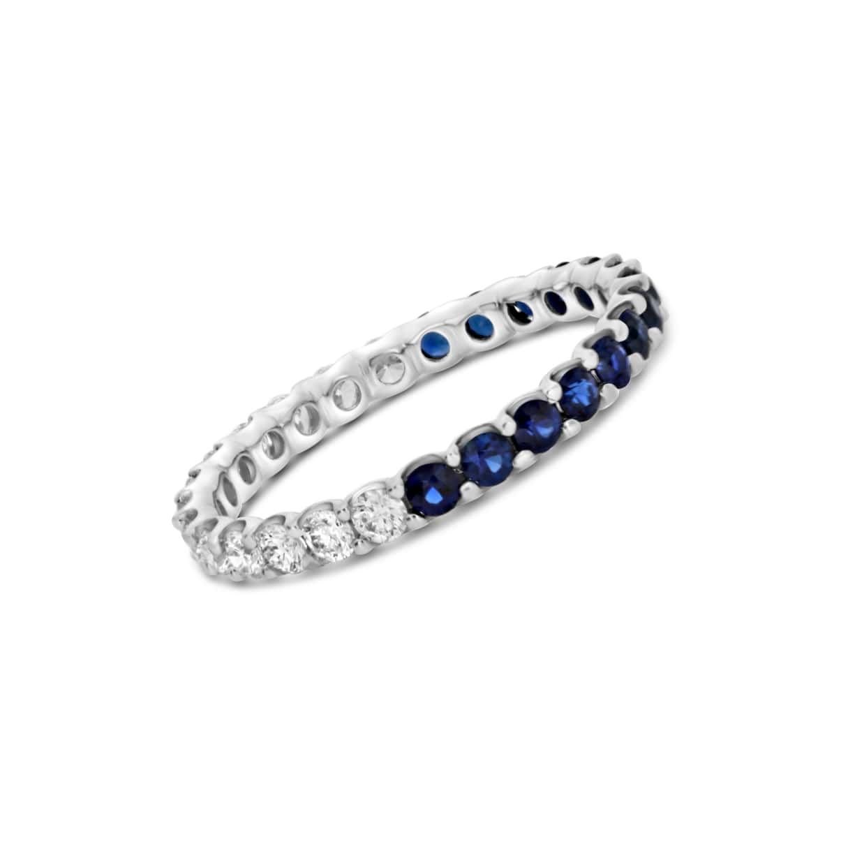 Halfway Sapphire and Diamond Band