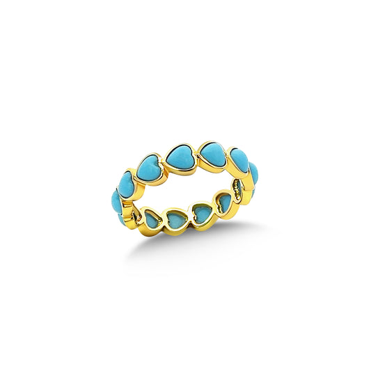 Turquoise Heart-Shaped Ring