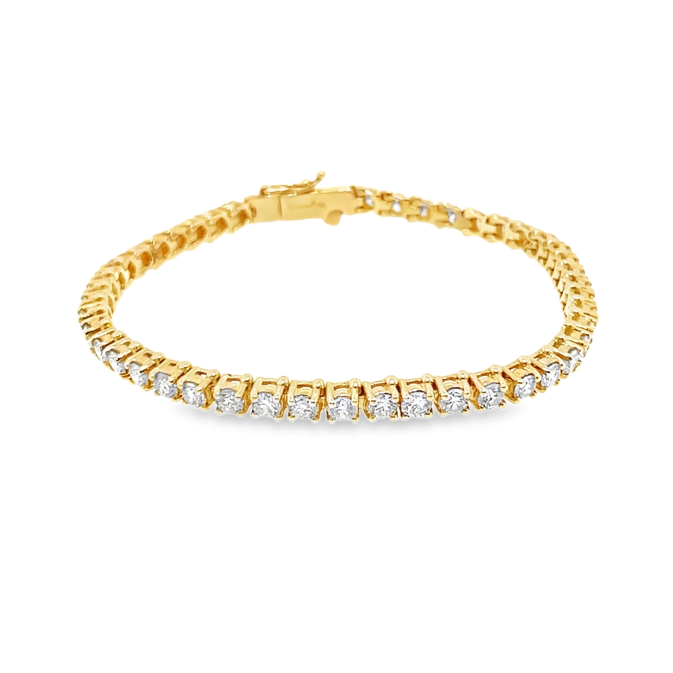 Yellow Gold Diamond Tennis Bracelet