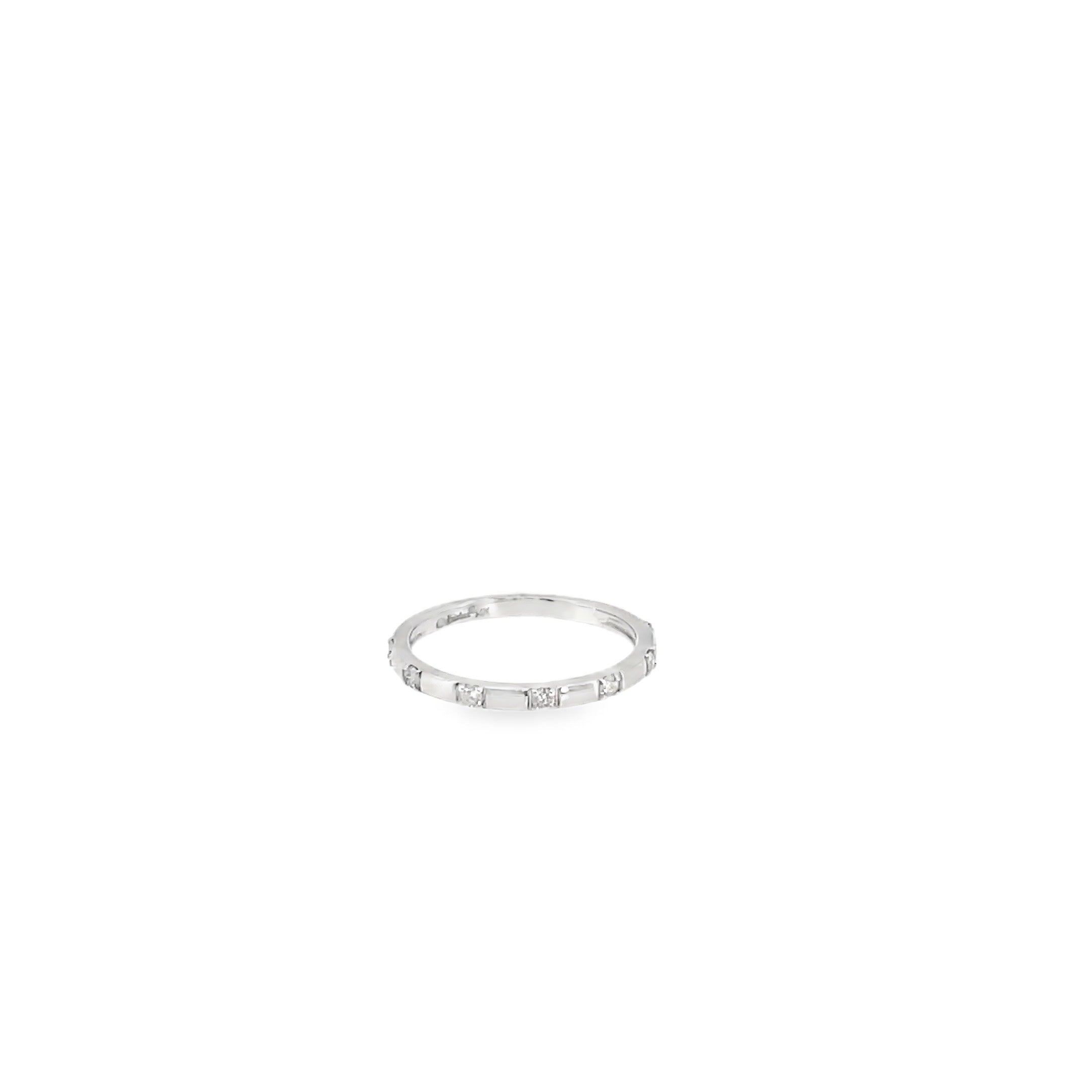 Diamond Stationed White Gold Band