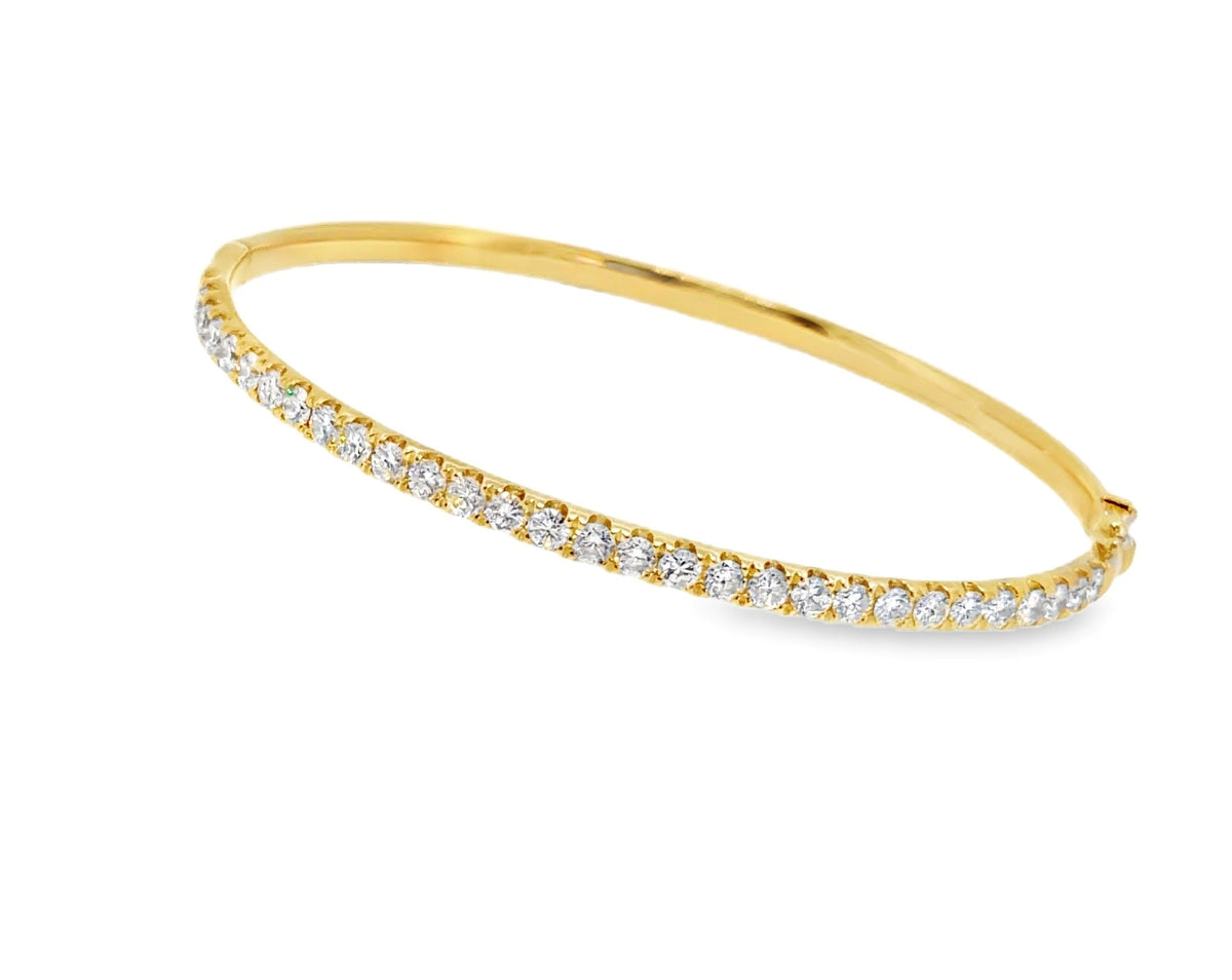 Yellow Gold Diamond Bangle Bracelet