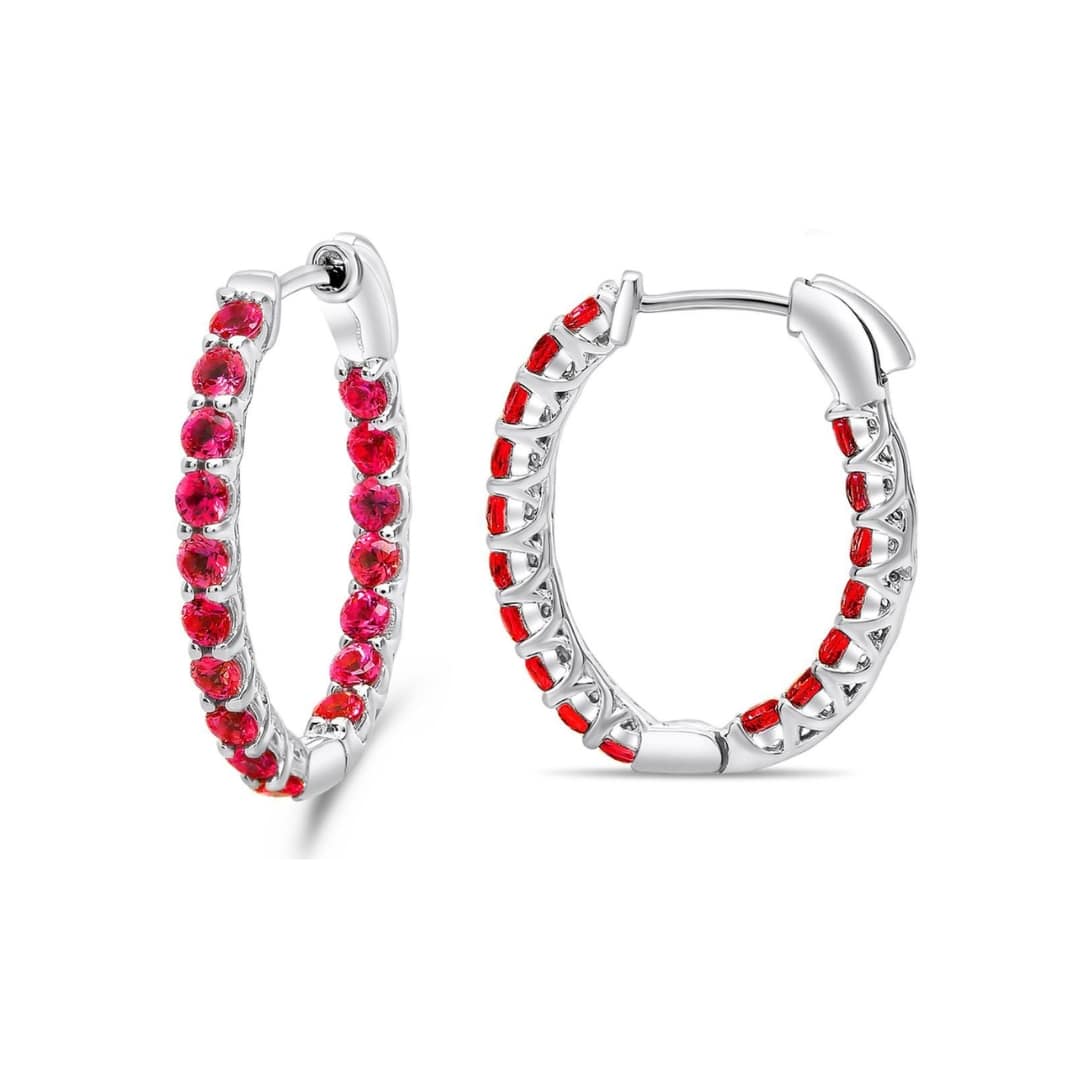 Ruby Infinity Hoops