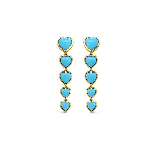 Turquoise Heart-Shaped Earrings