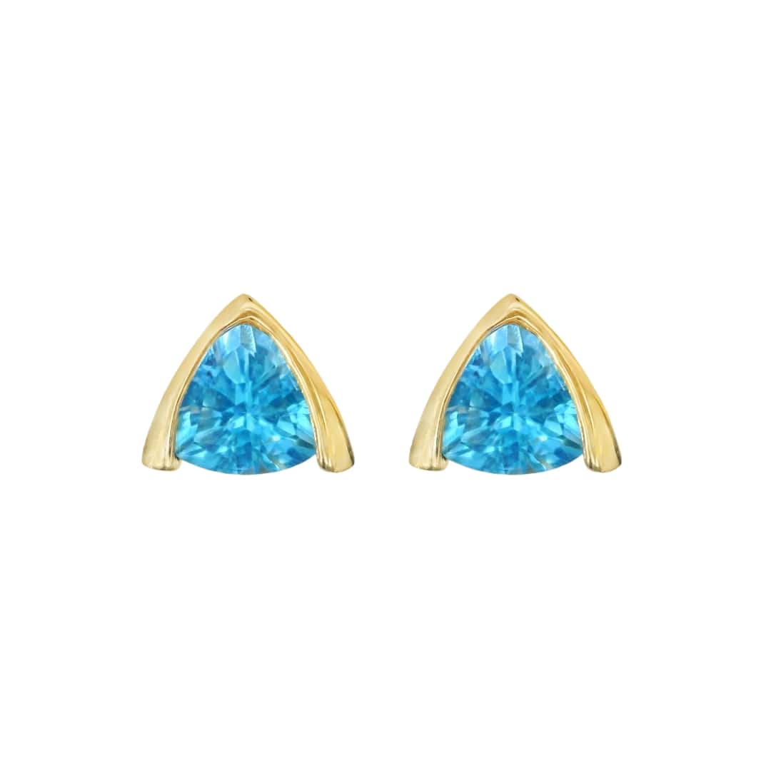 Trillion Blue Topaz Earrings