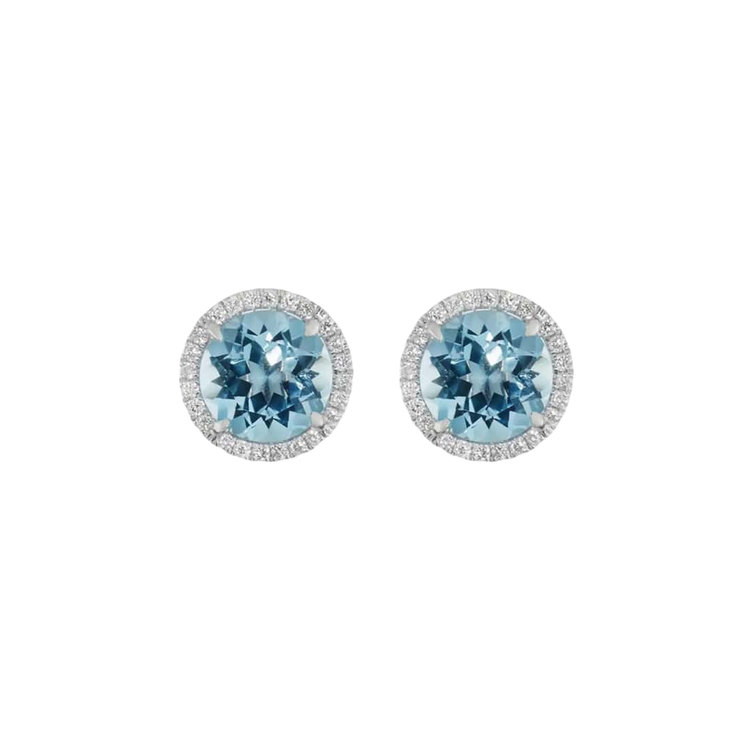 Cornflower Blue Sapphire and Diamond Earrings