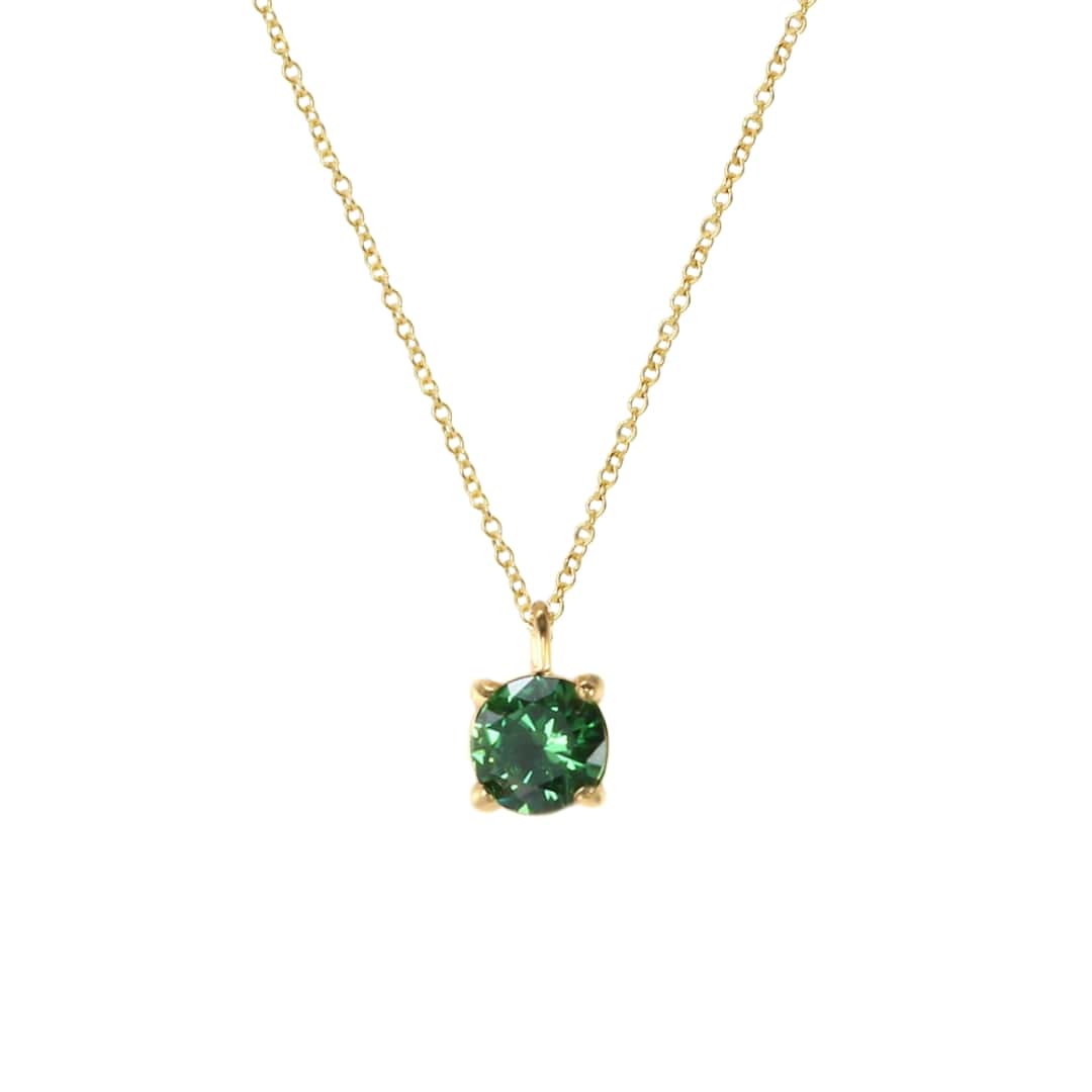 Green Tourmaline Birthstone Necklace