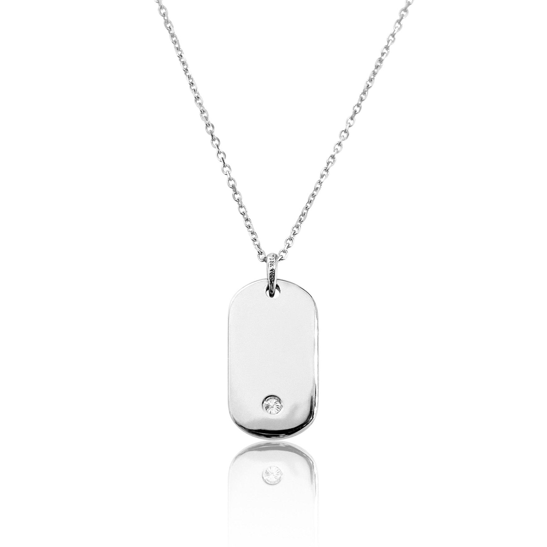 Diamond Dogtag Necklace