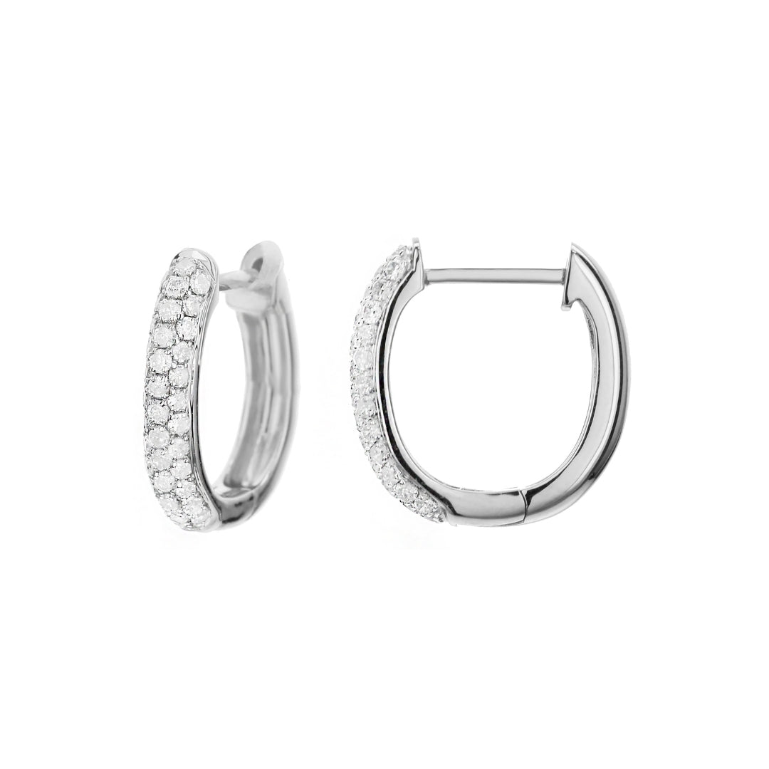 Pave Diamond Huggie Earrings