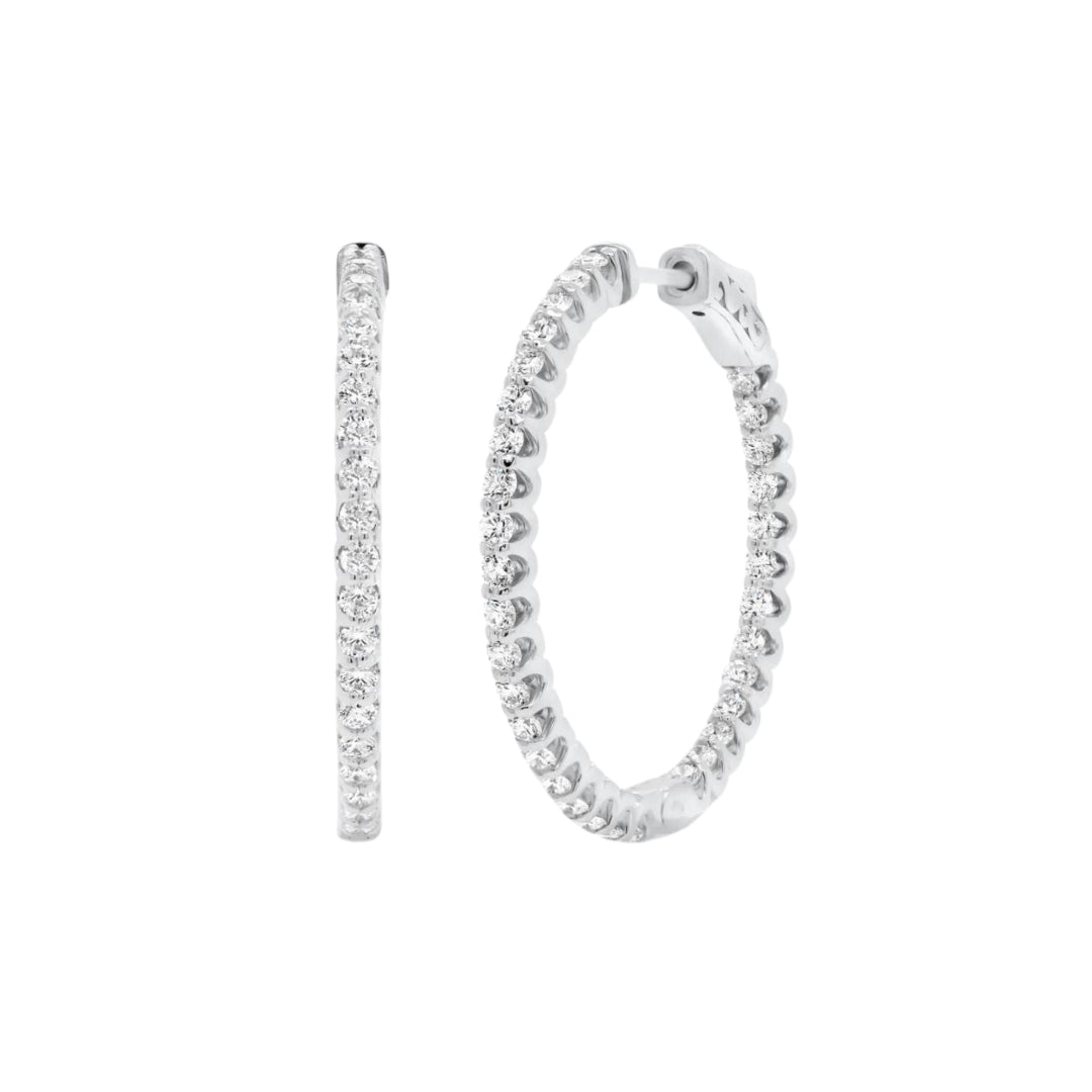 Diamond Eternity Hoop Earrings