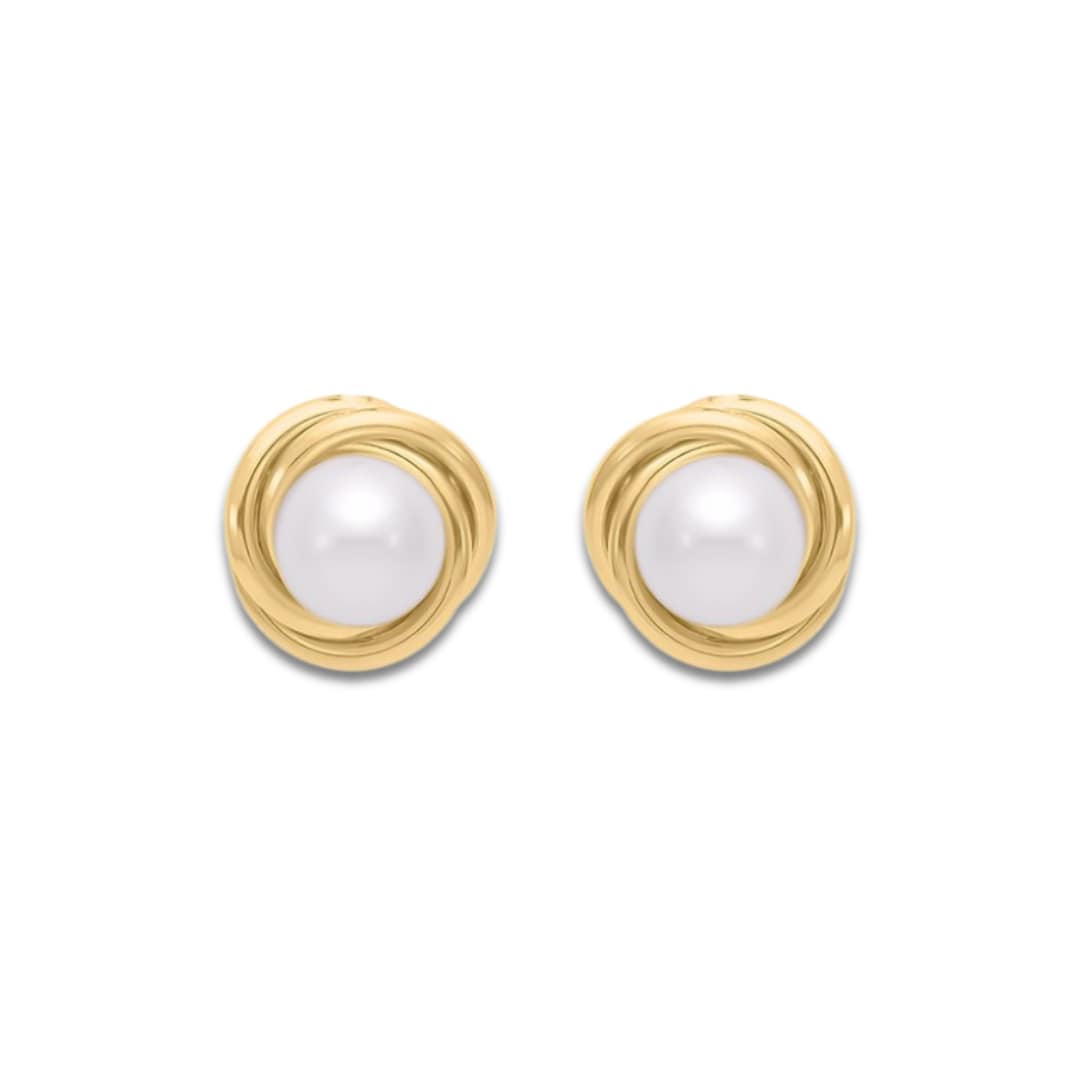 Pearl Love Knot Earrings