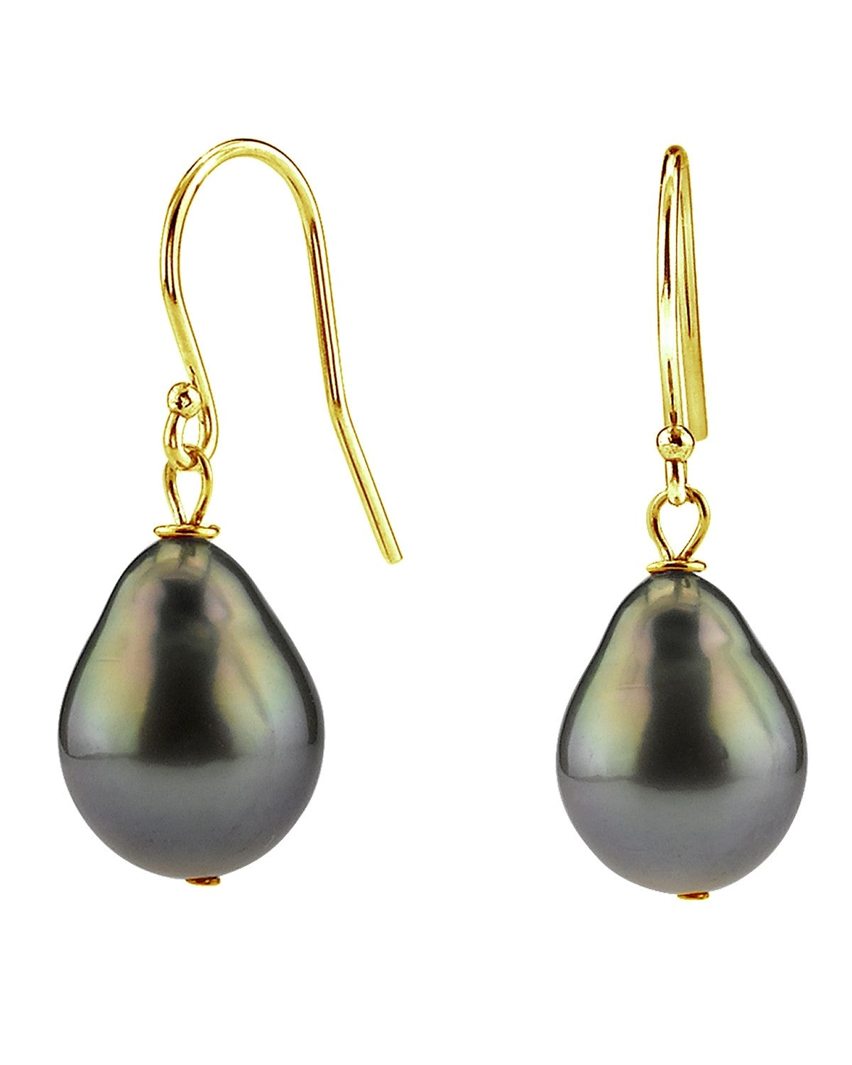 9MM BLACK TAHITAN PEARL EARRINGS