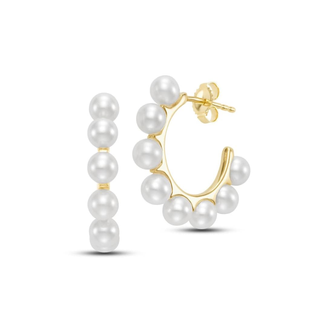 Pearl Huggie Earrings