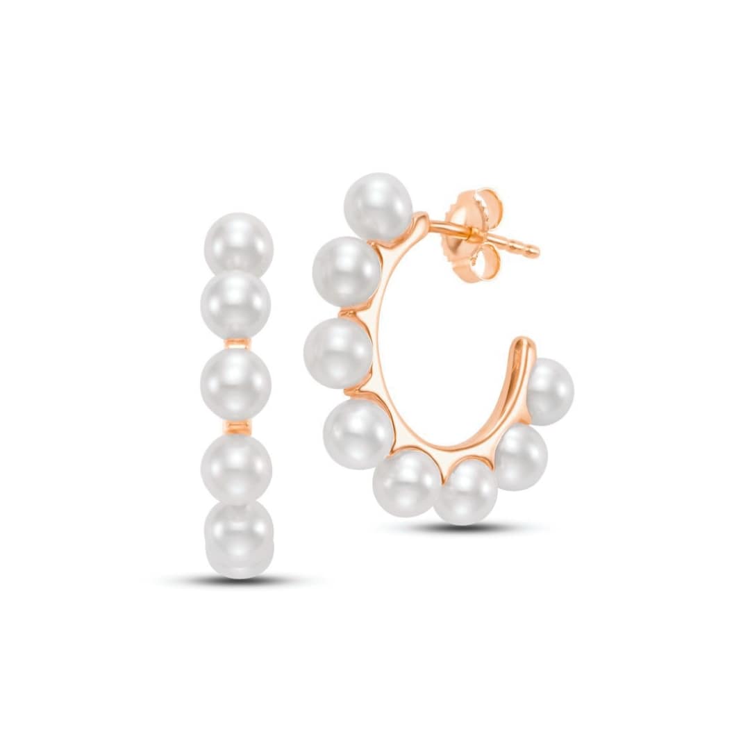 Pearl Huggie Earrings