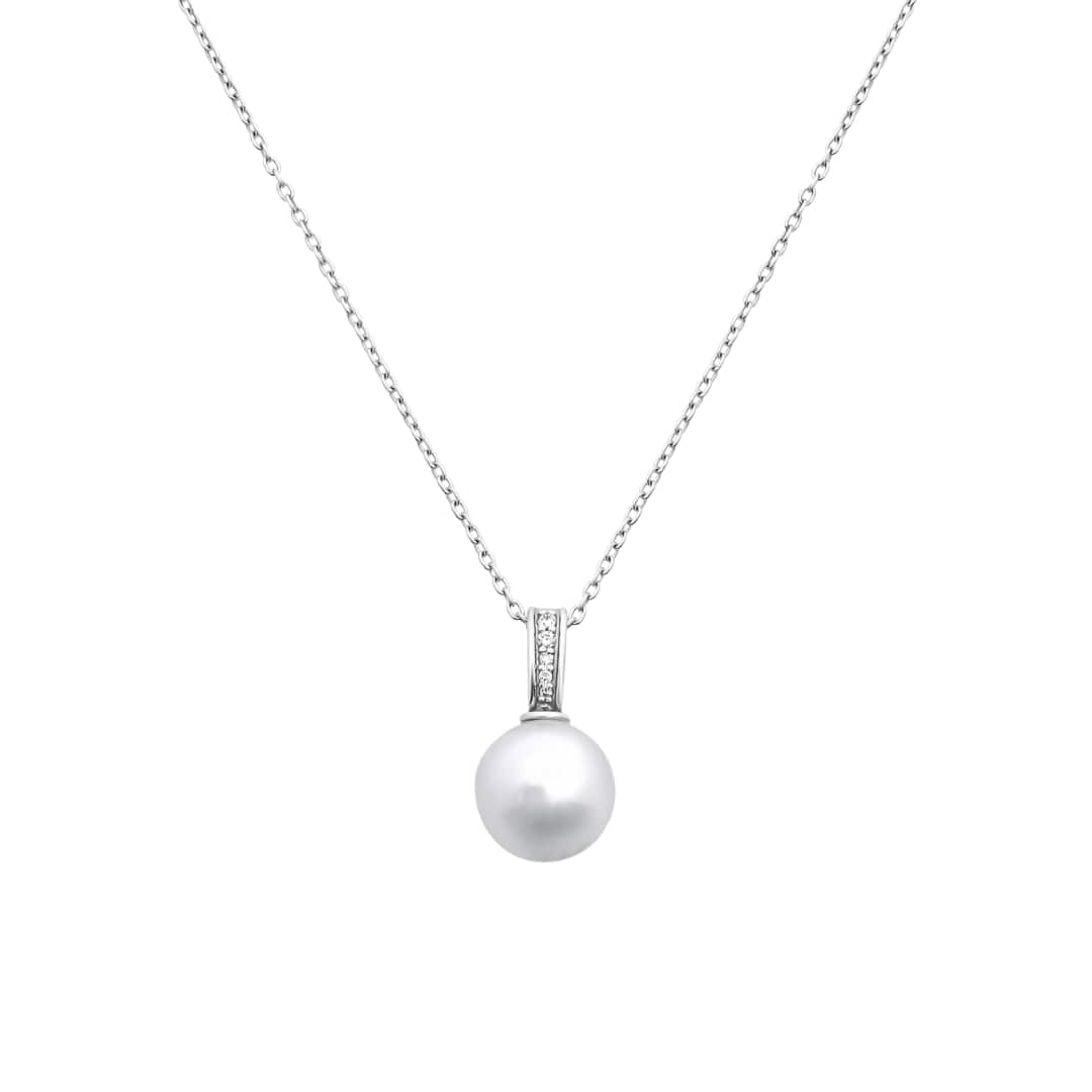 Pearl and Diamond Pendant Necklace