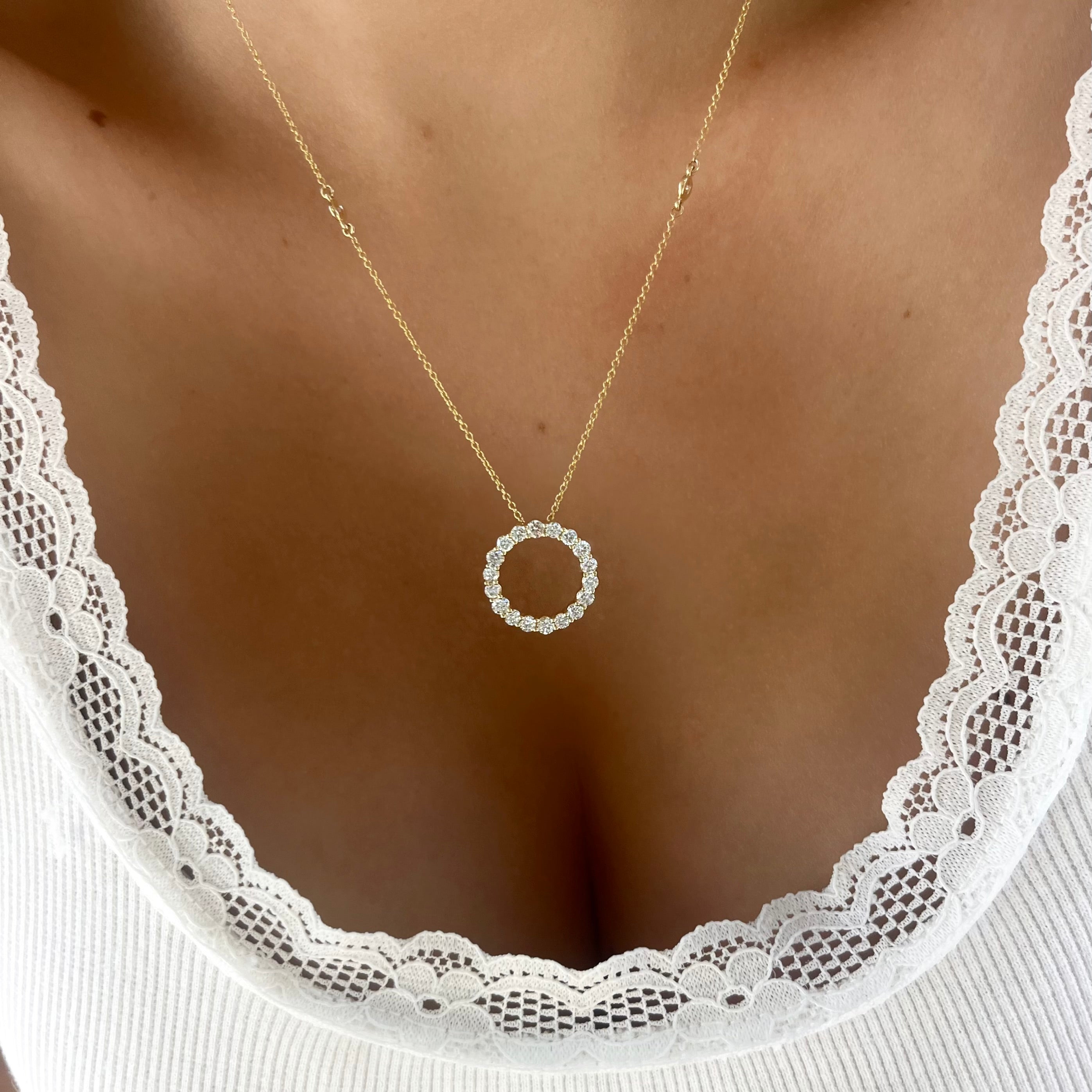 Diamond Circle Necklace