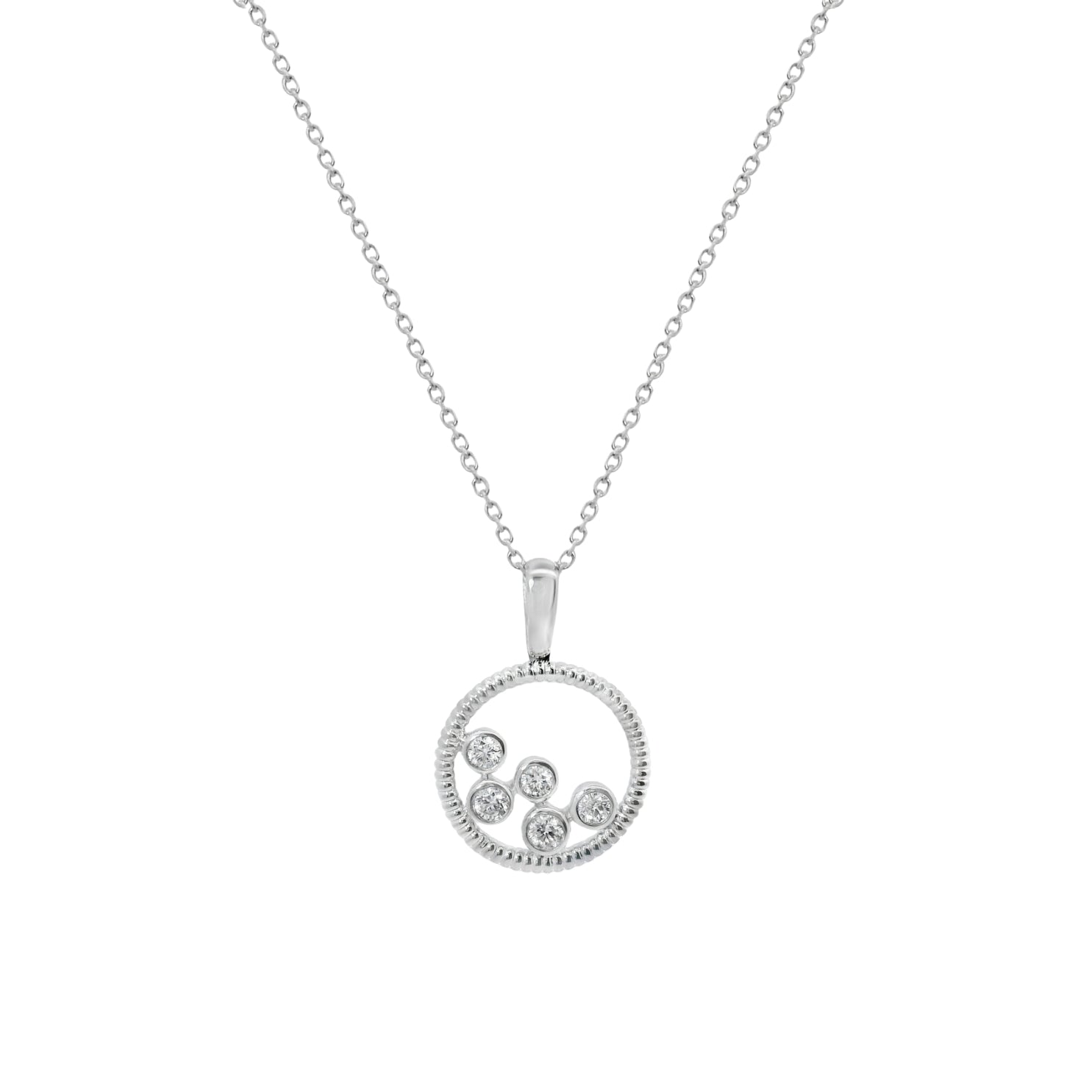 Diamond Bubble Pendant Necklace