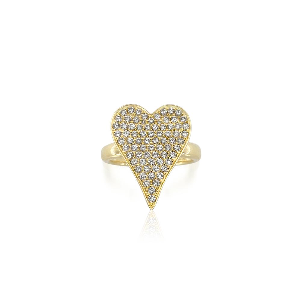 Jumbo Pavé Diamond Heart Ring