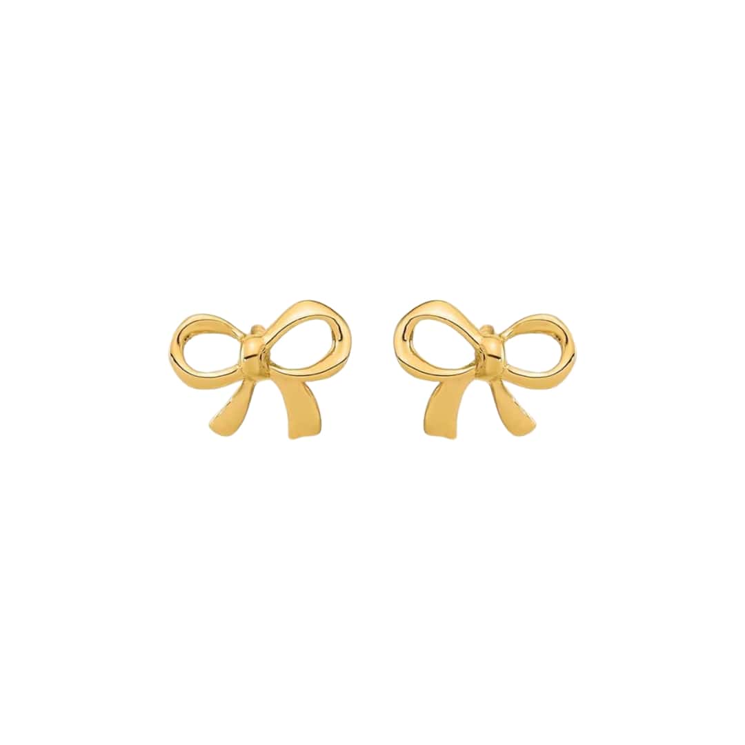Mini Gold Bow Studs