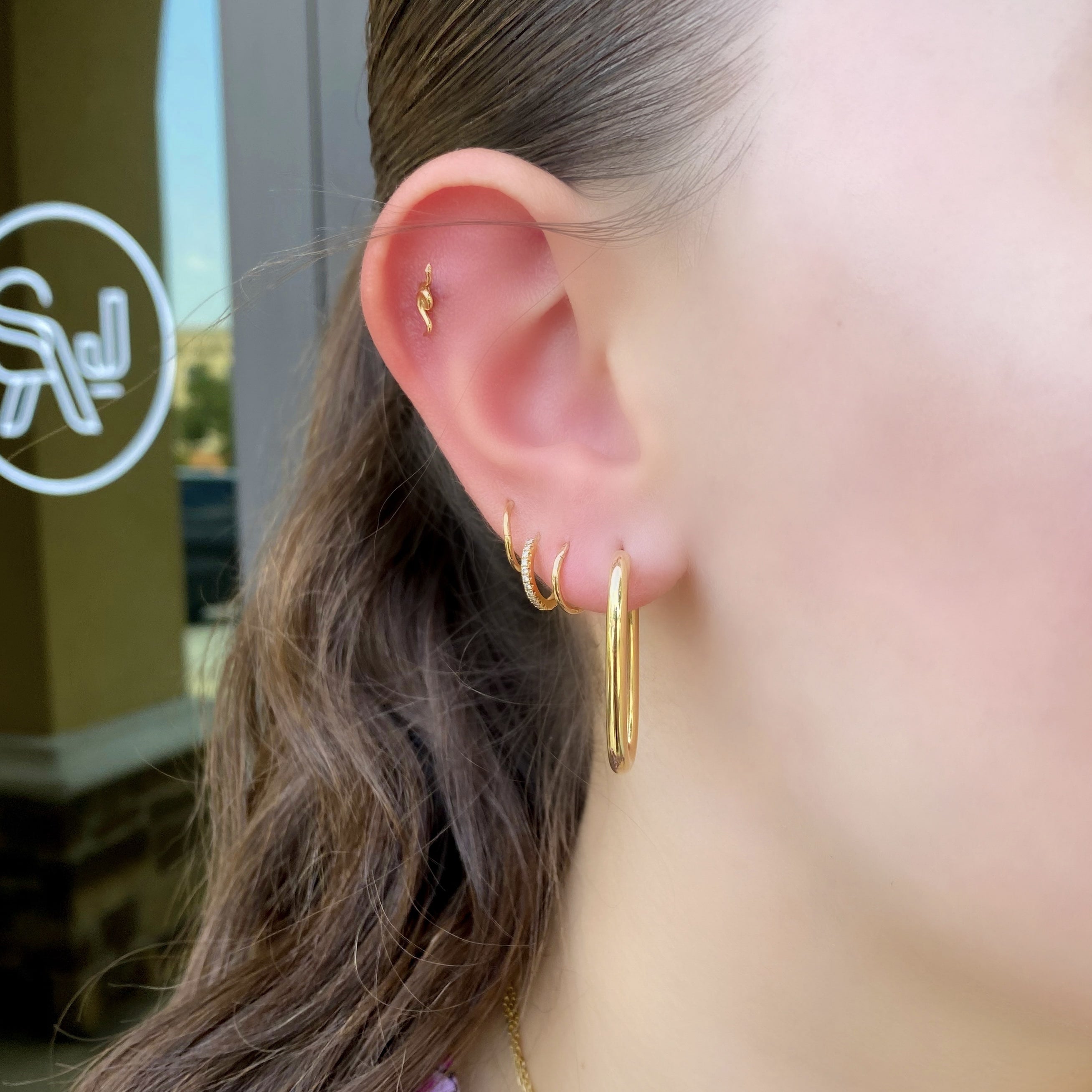 Rectangular Hoop Earrings