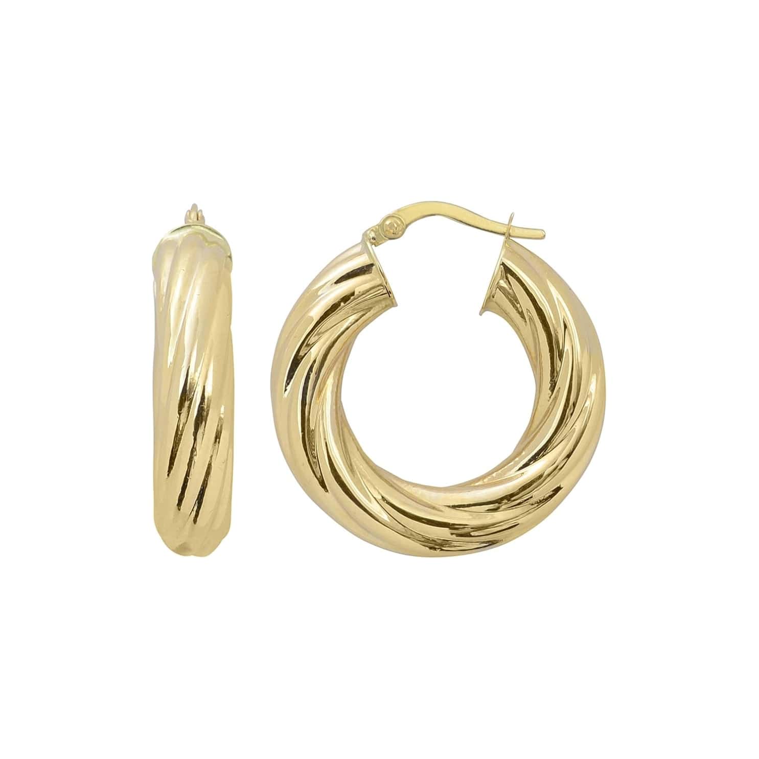 Twisted Gold Hoops