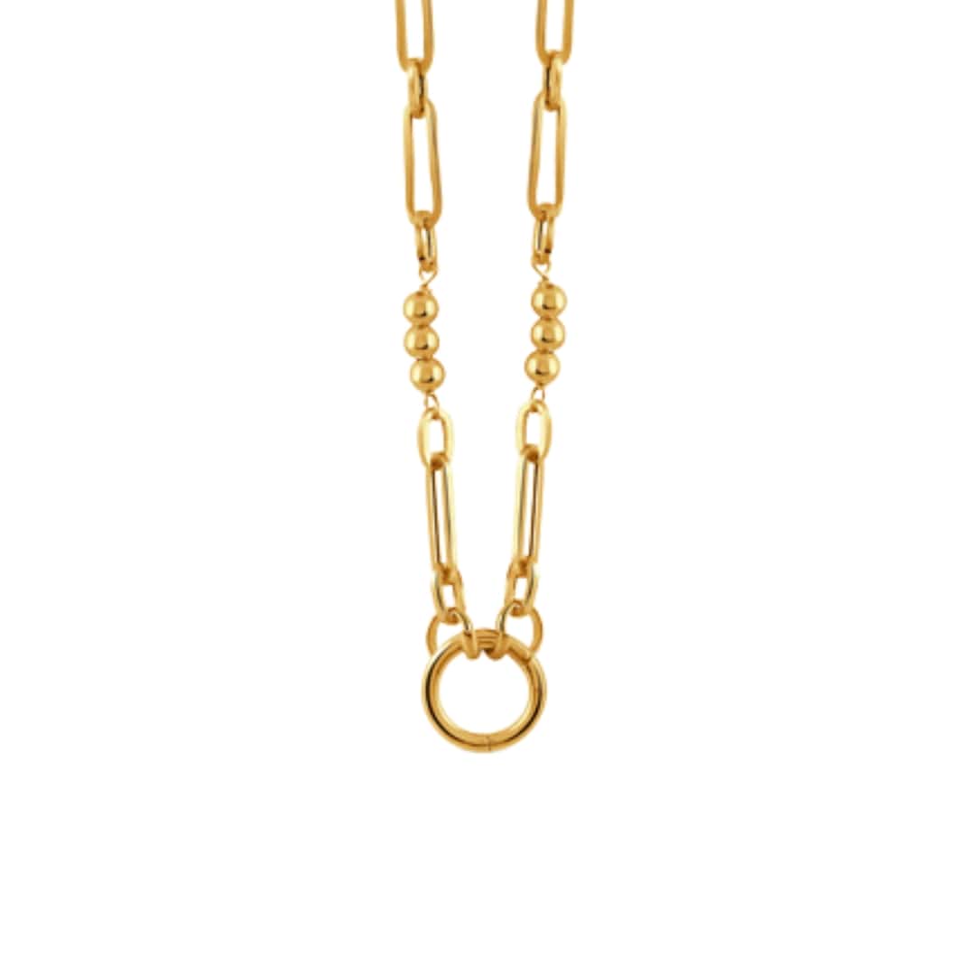 Beaded Paperclip Chain with Charm Enhancer