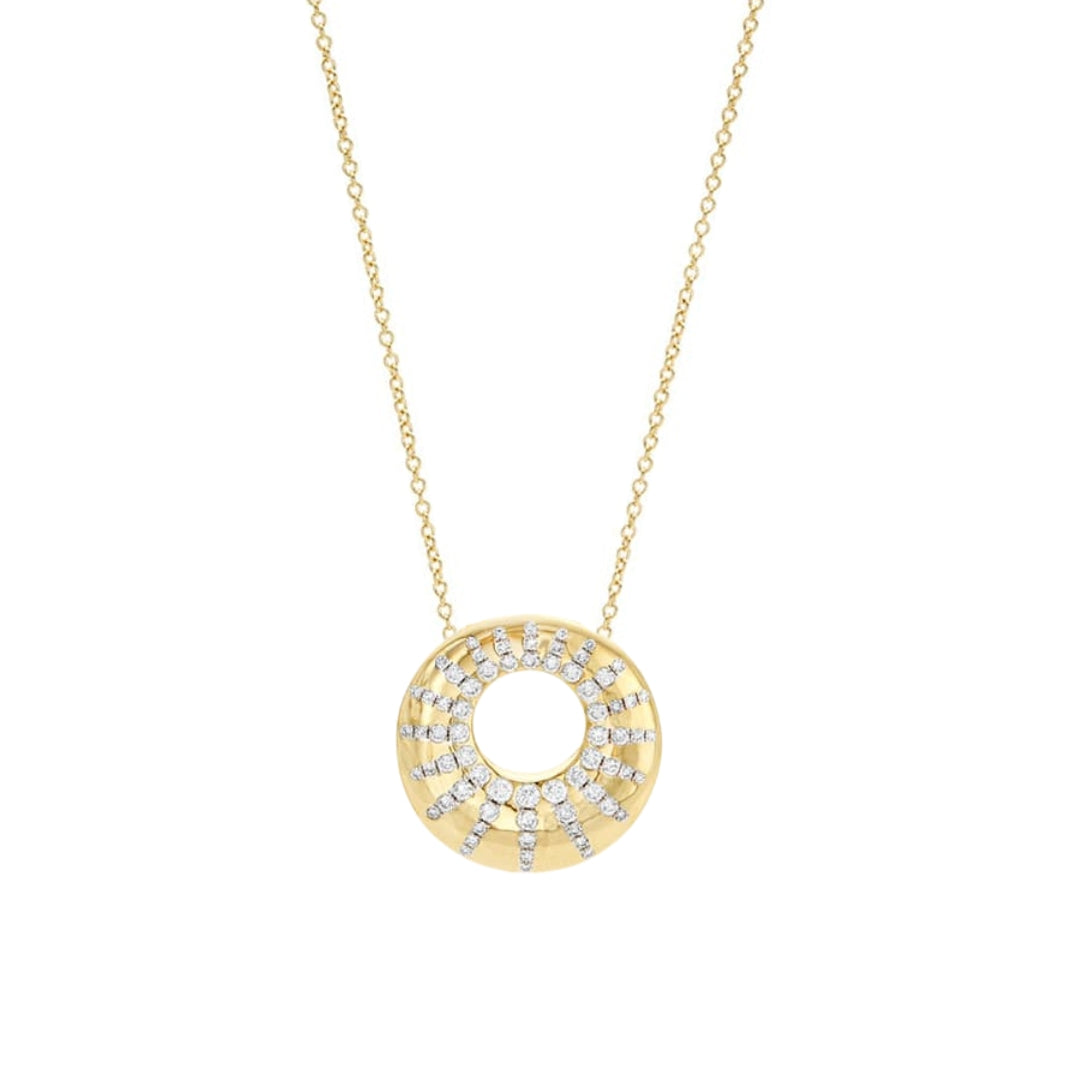 Diamond Sunburst Pendant Necklace