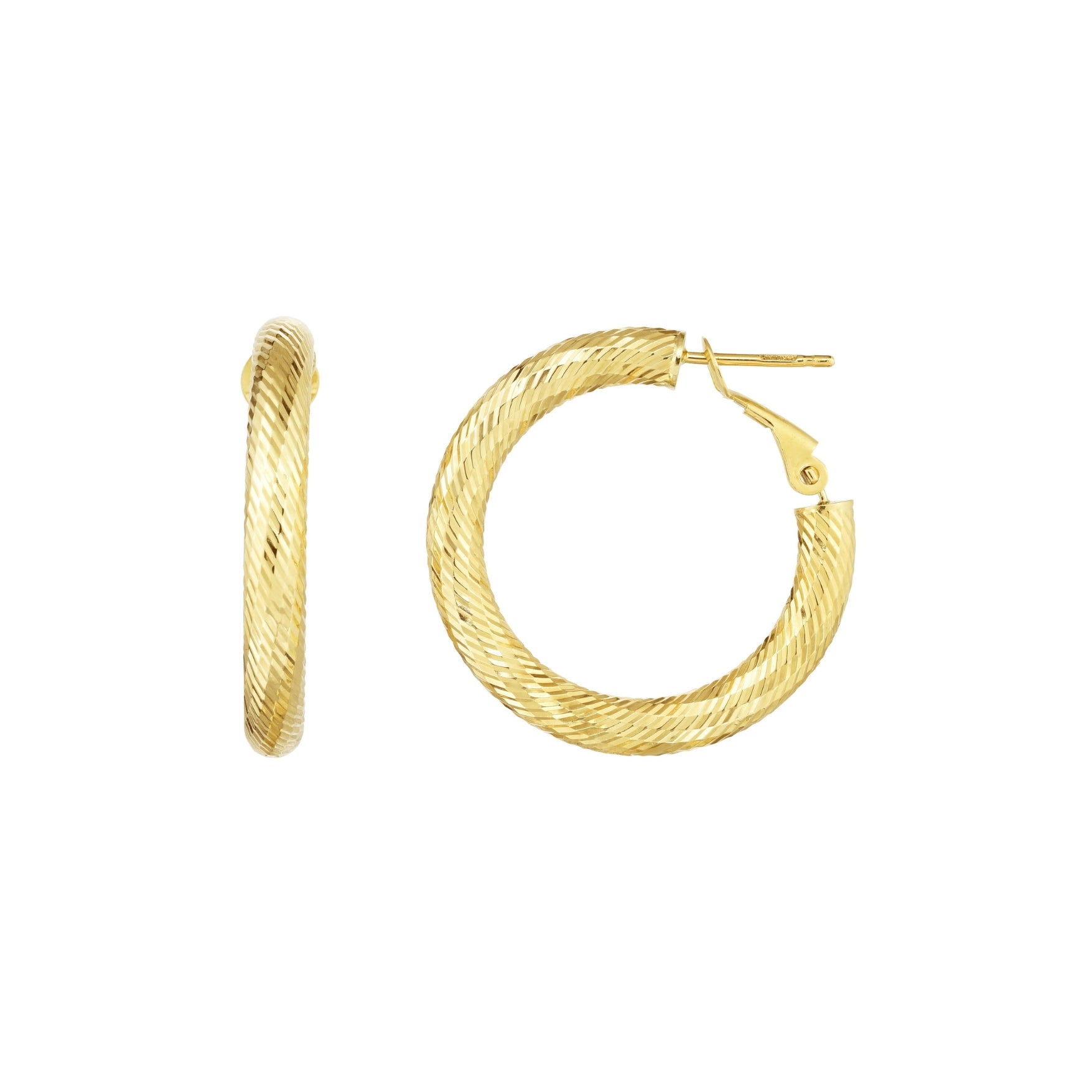 Diamond Cut Hoops